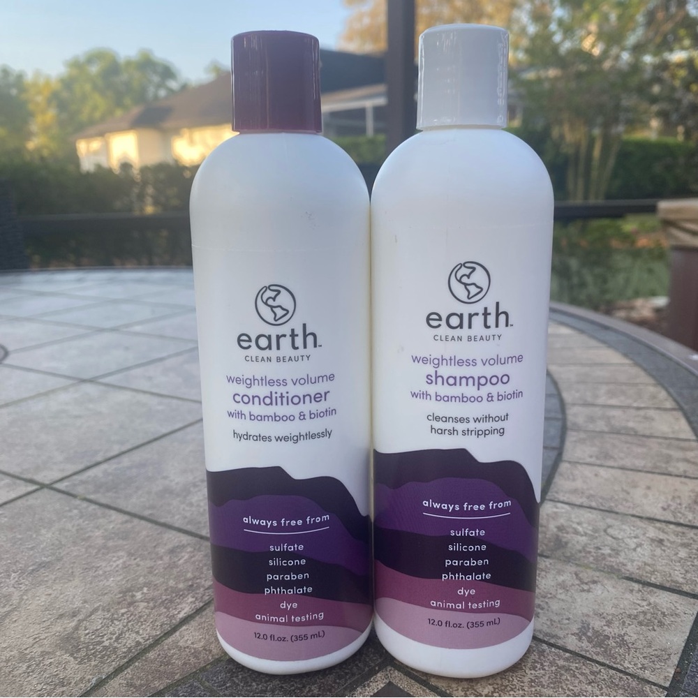Earth Clean Beauty Weightless Volume Shampoo + Conditioner W/ Bamboo & Biotin - Picture 6 of 7